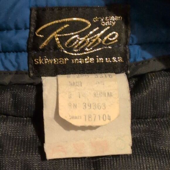 Vintage women's blue corduroy winter ski stirrup‎ pants - Picture 4 of 8